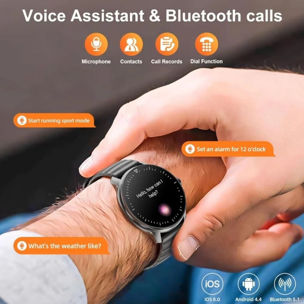 Smart Watch for Men Women Answer/Make Calls, 1.39''Touch Screen Fitness Tracker